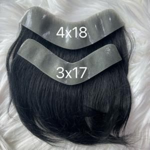China Forehead Bald Mens Toupee Human Hair Real Replacement Super Thin factory