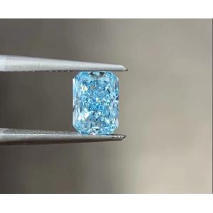 0.65 Carat CVD Lab Grown Blue Diamonds Emerald Without Inlay To Cultivate