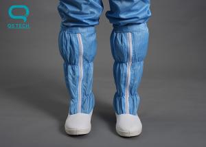 China ESD 5mm Mesh Stripe Cleanroom Boots Anti Static Dust Free factory