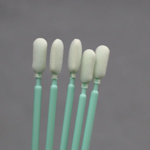 Extended Handle Foam Swab Blue/Green/Black Foam Tip Swab With 165mm Long Handle