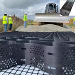Black Gravel Stabilizer Geocell Grid with Honeycomb Design and 1.0-1.7mm