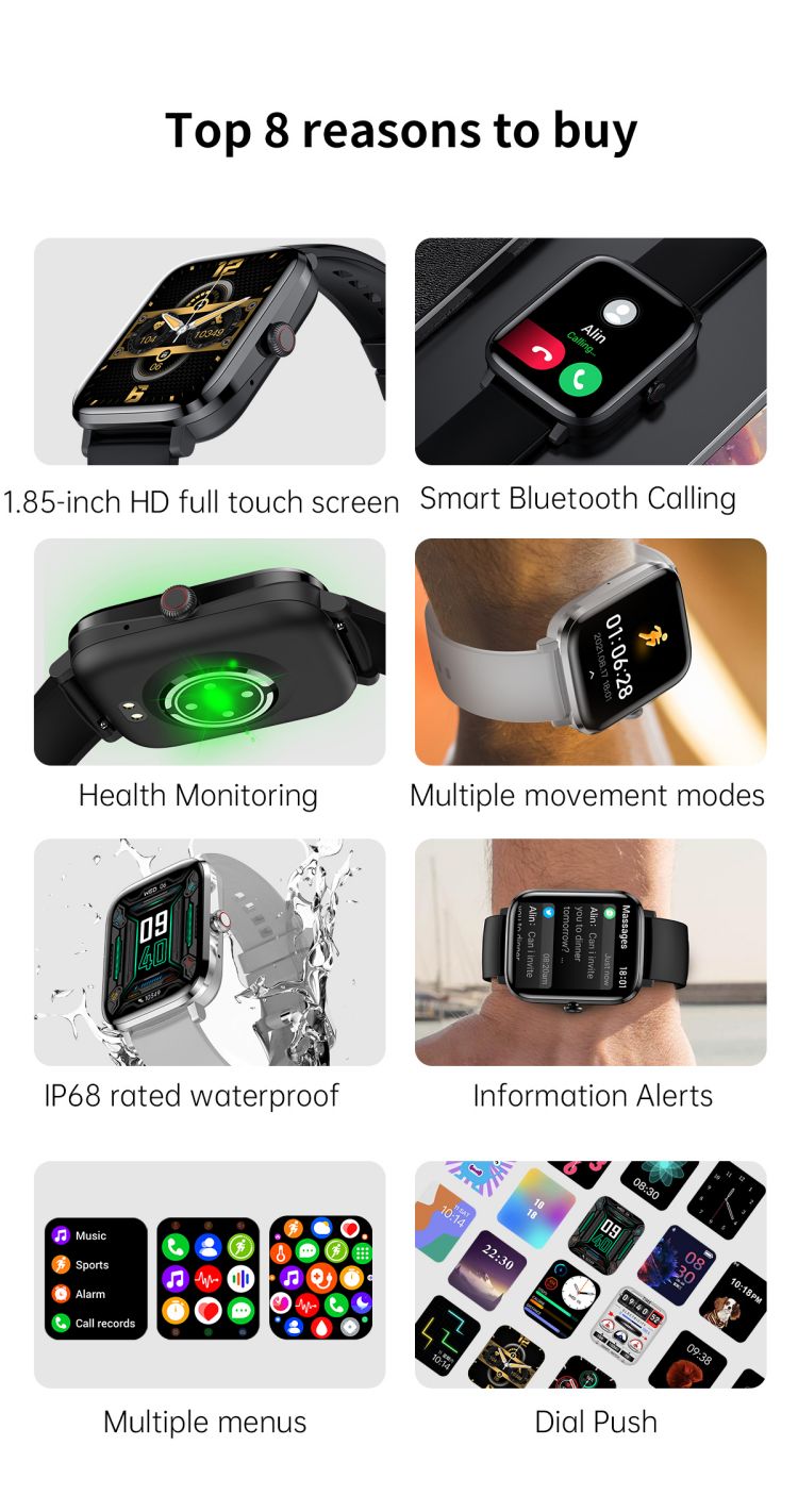 APP Control Bt Calling Watch Blood Pressure Blood Oxygen Monitoring