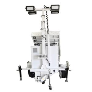 China Mobile Solar Hybrid Light Tower With 3*460W Solar Panels For Buildings Lighting factory