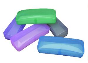 China clear plastic eyeglass cases with magnet closer for whoolesale factory