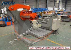 China Color Custom Auxiliary Equipment Light Gauge Hydraulic / Power De-Coiler With Leveling factory