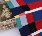Breathable And Natural Skin-Friendly Good Texture Soft Striped Knit Fabric For T
