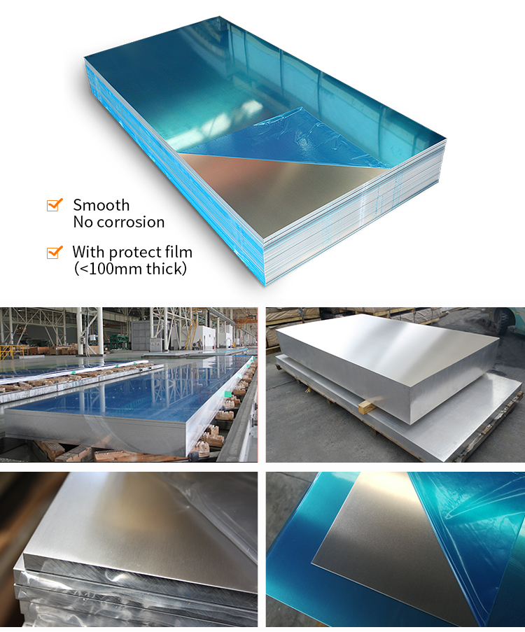 3003 3004 H14 Aluminium Sheet Plate Extrusion Profile Extruded Flat 2m width