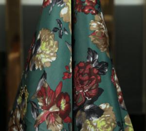 China 300t Print PU Coated Polyester Fabric Tafuta 50 * 50D Yarn Count For Cloth factory