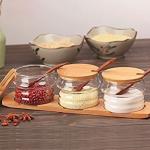 Multifunction Bamboo Wooden Sauce Holder , Restaurant Table Condiment Holders
