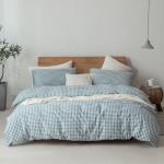 100% Washed Cotton Bedding Set Soft Hand Feel Breathable and Durable Linen Like