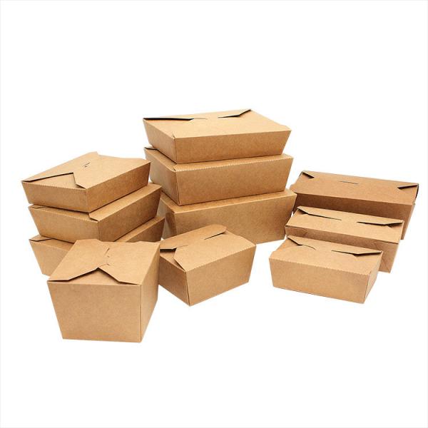 OEM Greaseproof Kraft Paper Boxes For Food , Microwavable Kraft Paper Food