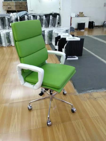 Green Color Aluminum Group Executive Chair Fit Waist Curve Concave And Convex