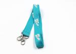 Red Silkscreen Printing Single Custom Lanyards , Unlimited Print Id Neck Lanyard