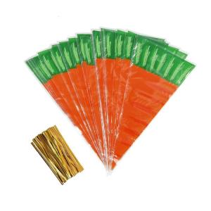 China Cellophane Cone Sweet Bags With Carrot Design factory