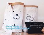 le sac en papier bag, Kraft Paper Storage Linen Bag Kids Toys Clothing Organizer