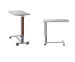 Hospital furniture Bedside Table Plastic Plate Gas Spring Adjustable