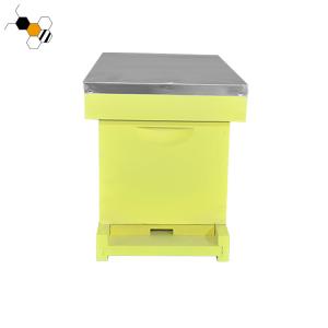 China Painted Fir Wooden Yellow Langstroth Nuc Box For queen rearing factory