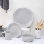 FDA LFGB Approval Coastal Ceramic Dinnerware Sets 4 Piece Dish Set