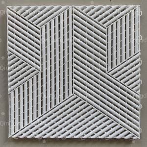 China 3D Textured Black PP Interlocking Garage Floor Tiles for Workshop and Basement factory
