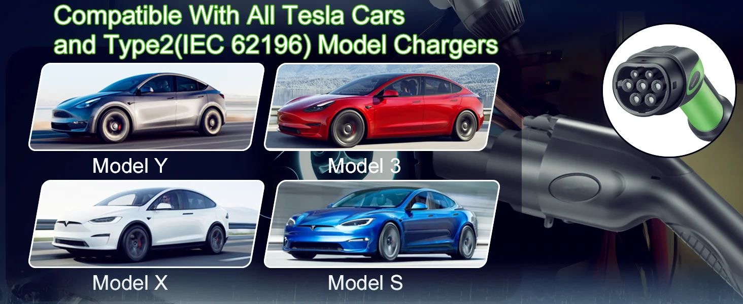 Type 2 To Tesla EVSE Adapter Type 2 To Tesla EV Adapter For Tesla