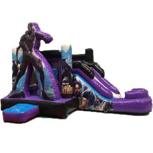 China Black Panther Kids Inflatable Bounce House With Dry Slide 3 Years Warrenty factory