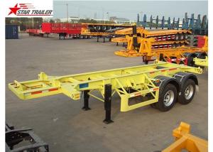 China Leaf Spring Suspension 3 Axle Flatbed Trailer Light Duty 425/65r222.5 Tire factory