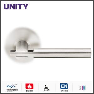 China Stainless Steel Fire Door Lever Handle EN1906 and EN1634 Satin Finish factory