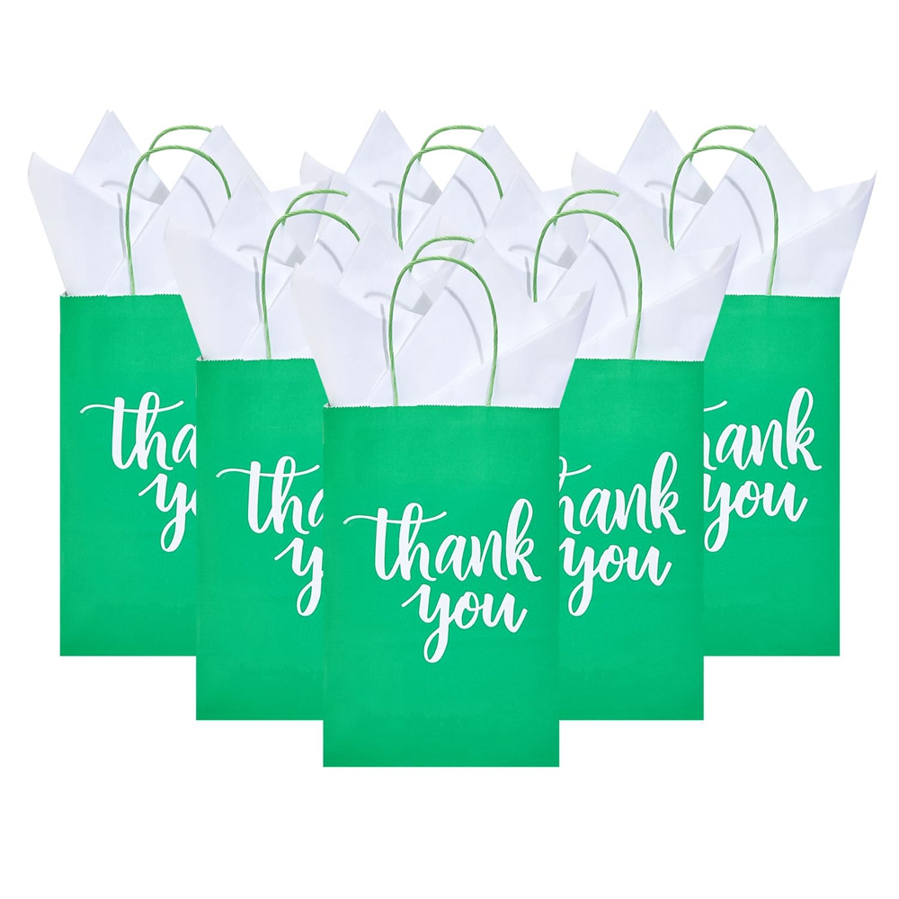 CMYK 4 Color Offset Printing Hand Length Handle Kraft Paper Bag for Customized Design