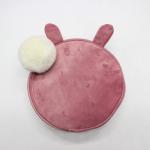 Circular Travel Cosmetic Storage Bag 20cm 6cm Pink Cosmetic Pouch