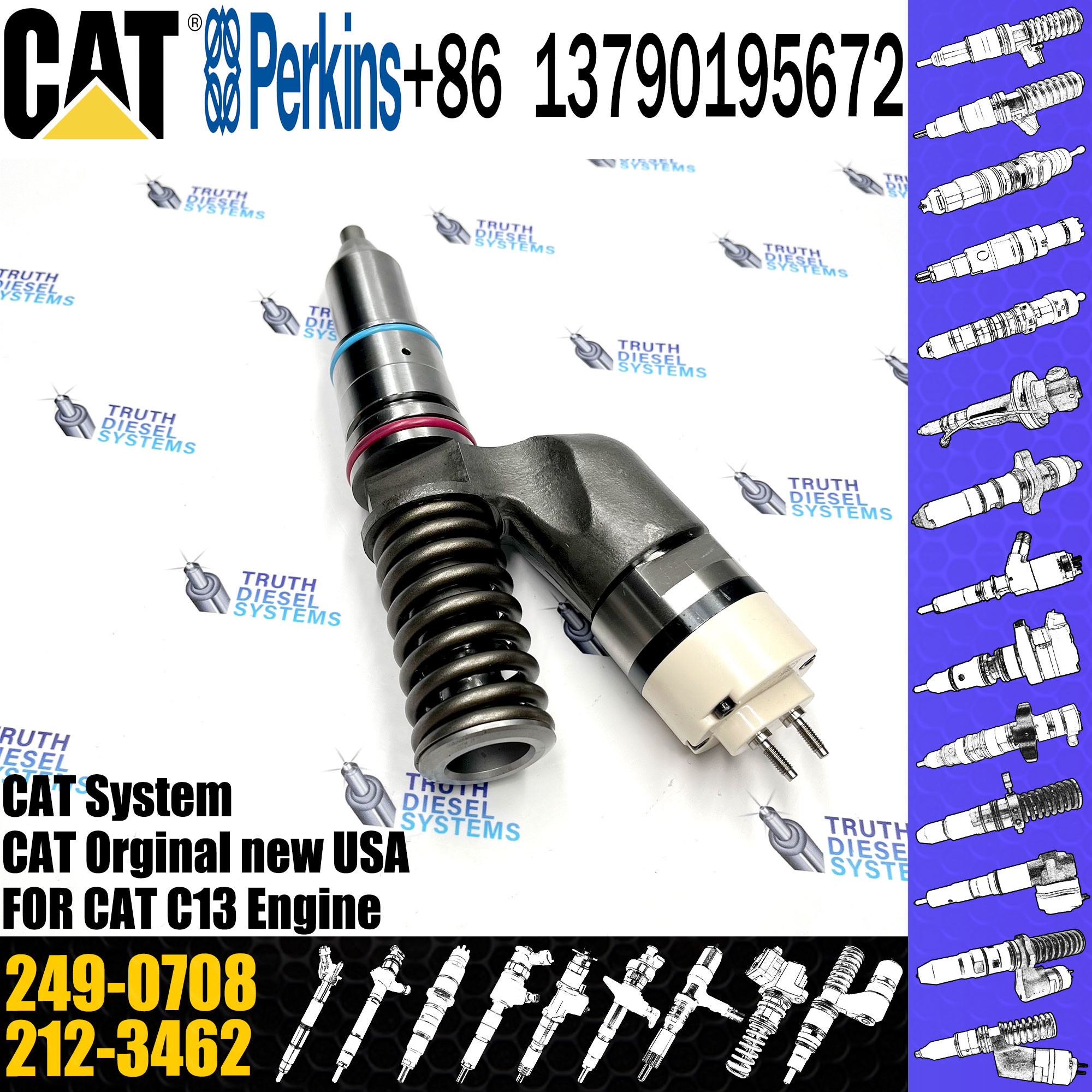 Common Rail Fuel Injector 10R-2977 249-0708 292-3666 239-4908 249-0712 10R-3147 10R-3262 294-3002 For C13 Engine