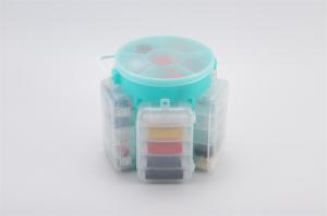 China diy box sewing kit set 210 PCS Plastic Basket Large Size Household Sewing Kit Needle And Thread Tools factory