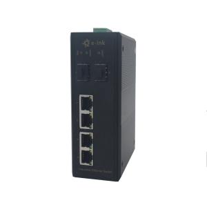 China Durable Industrial Ethernet POE Switch 4 Port 10/100/1000T 802.3at PoE+ 2 Port 100/1000X SFP factory