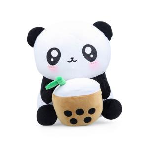 PP Cotton Stuffed Milk Tea Cup Panda Plush Toy