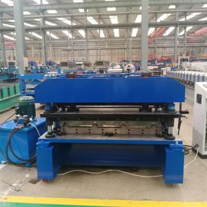China Metal Color Steel Galvanized Trapezoidal Roof Panel Roll Forming Machine For Wall Panel factory
