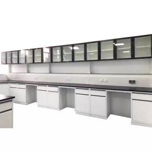 China School Wall Bench Laboratory H Frame Electronics Lab Table With Reagent Rack factory