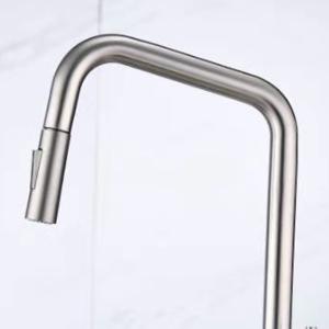 China Motion Sensor SUS304 Brushed Stainless Steel Kitchen Faucet With Pulldown Spray factory