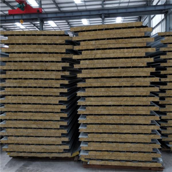 manufactured prefabricated home 960mm rock wool sandwich roof panels with 0