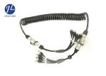 Backup Camera Monitor System Coiled Trailer Cable 7 Pin Extend Coil Cable