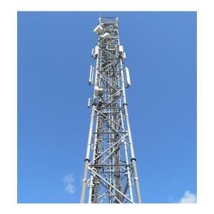 China Telecommunication Gsm Tubular Steel Tower 60 Feet factory