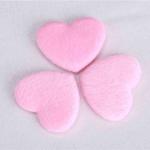 Multi-Color Short Plush Heart Applique Crafts For Wedding Invitation Card Gift
