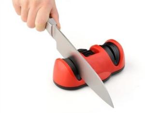 China Tear Resistance Plastic Vegetable Cutter Kitchen Knife Sharpener With Suction Pad factory