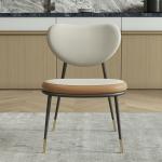 30kgs Ultra Modern Dining Chairs Metal Frame Microfiber Dining Chair