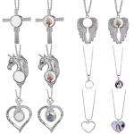 Sublimation Blanks Heart Button Necklace Sublimation Products For Valentine'S