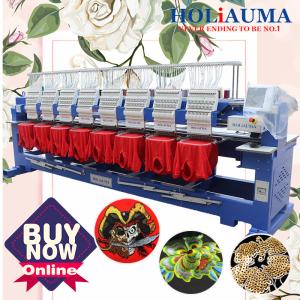 China Best 15 needles 8 heads embroidery machine china like barndan industrial embroidery machine for cap t-shirt flat 3d sequ factory