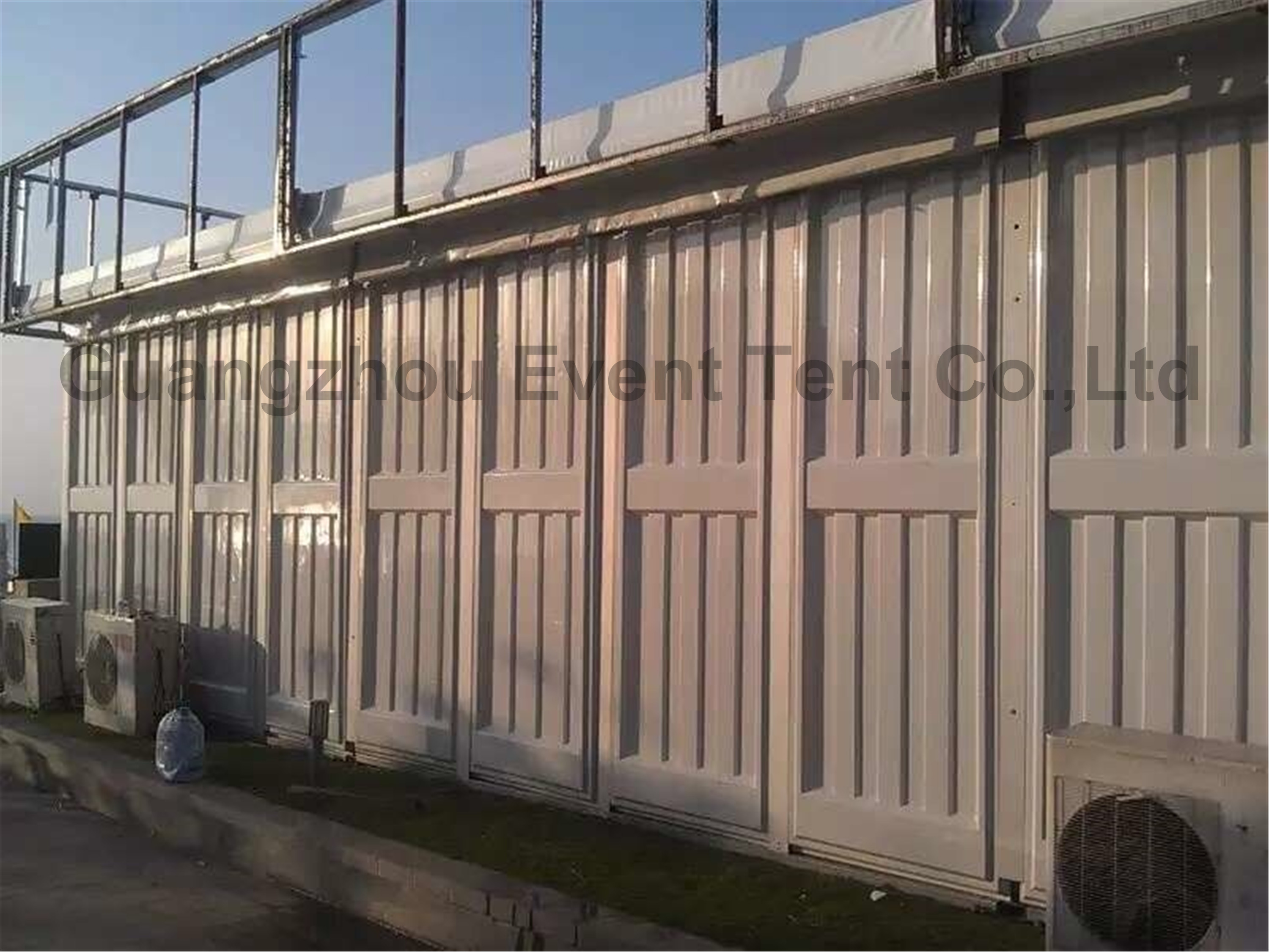 Professional Custom Event Tents Water Resistant fabric With Double Swing Glass Doors