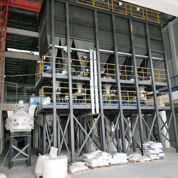 40tpd Tower Type Glass Batch Plant Semi Automatic Batch House for Glass Industry