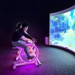 Dynamic Racing Interactive Projection Game Outside Interactive Bike Game