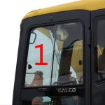 Daewoo KOMATSU Cab Glass Left Side Position Slant NO.1 5mm Thick
