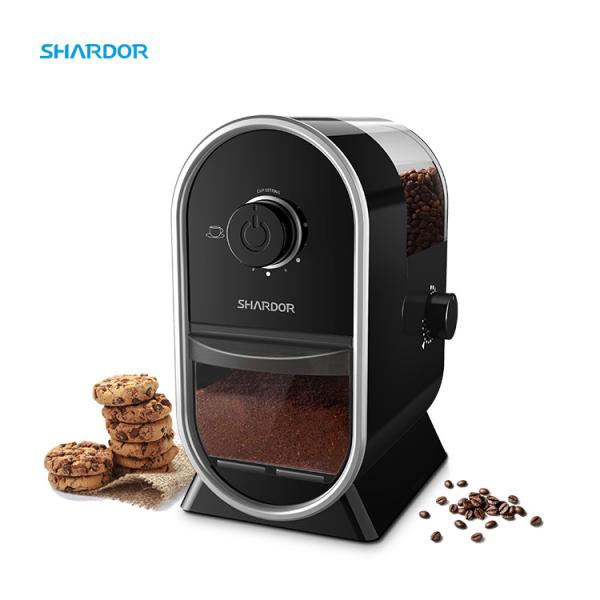 100W Coffee Bean Self Grinding Coffee Maker 14 Setting Flat Fashionable Dis