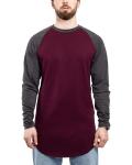Baseball Long Sleeve T-Shirt Basic Raglan Sleeve of The Oversize Fashion Men′s